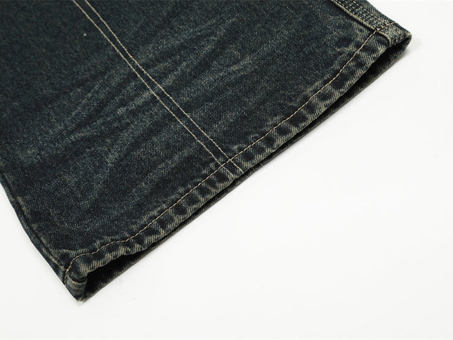 American High Street Wide Leg Denim Trousers Men