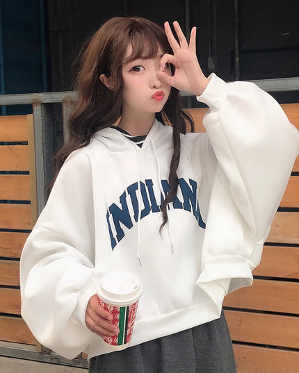 Sweatshirt Women's Hooded Pullover Thicken Plus Fleece Hoodie