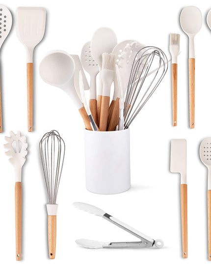 White Silicone Spatula Set Kitchen Tools