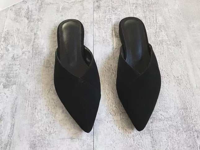 Pointed Toe Lazy Semi Slipper Women's Shoes