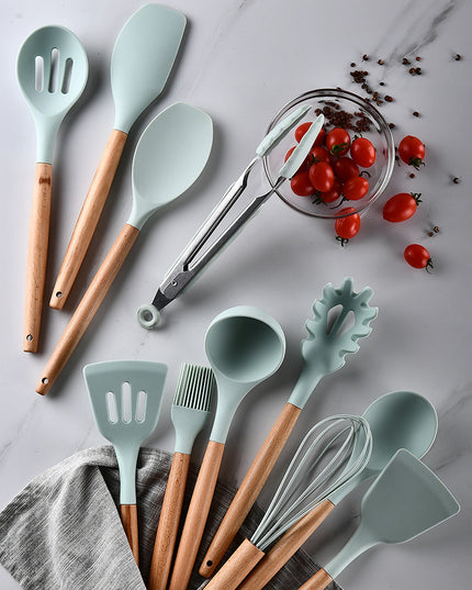 Silicone Kitchenware With Wooden Handle
