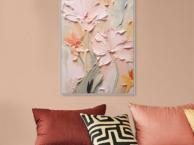Handmade Oil Painting Canvas Wall Art Decoration 3D Texture Thick Oil Flowers Modern Abstract For Home Room Decor
