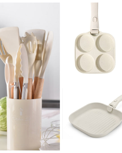 Silicone Kitchenware With Wooden Handle